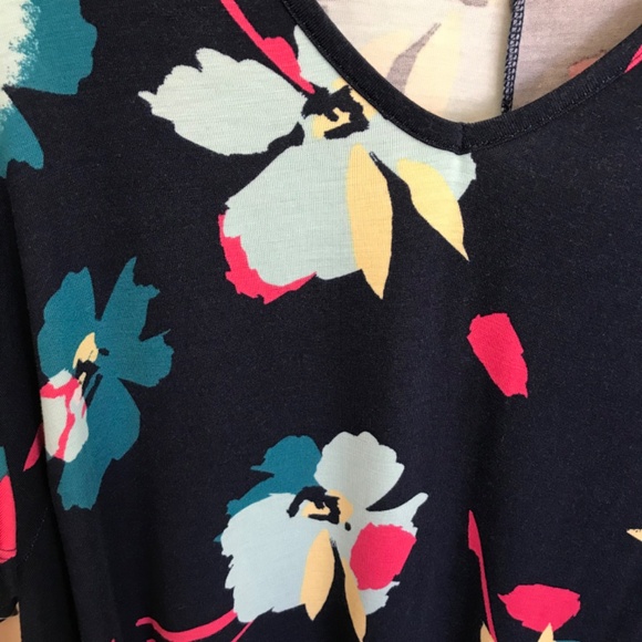 LANE BRYANT Floral Midi Dress Short Sleeve Cold Shoulder Plus Size 18 20 1X NWT - Picture 8 of 16